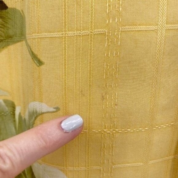 Tommy Bahama Yellow Tropical Silk Short Sleeve Button Down Vacation Large Shirt - Picture 3 of 8